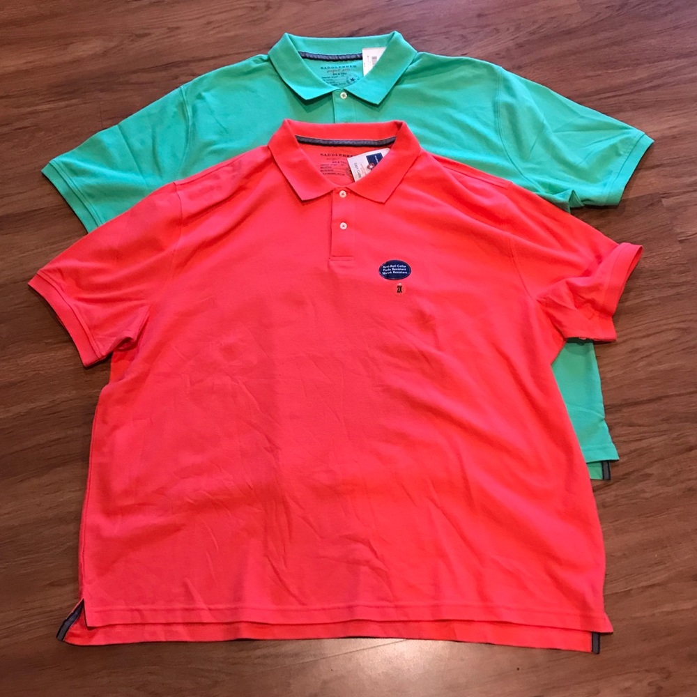 Lot of 2 Saddlebred Perfect Polo Shirts Big & Tall 2X